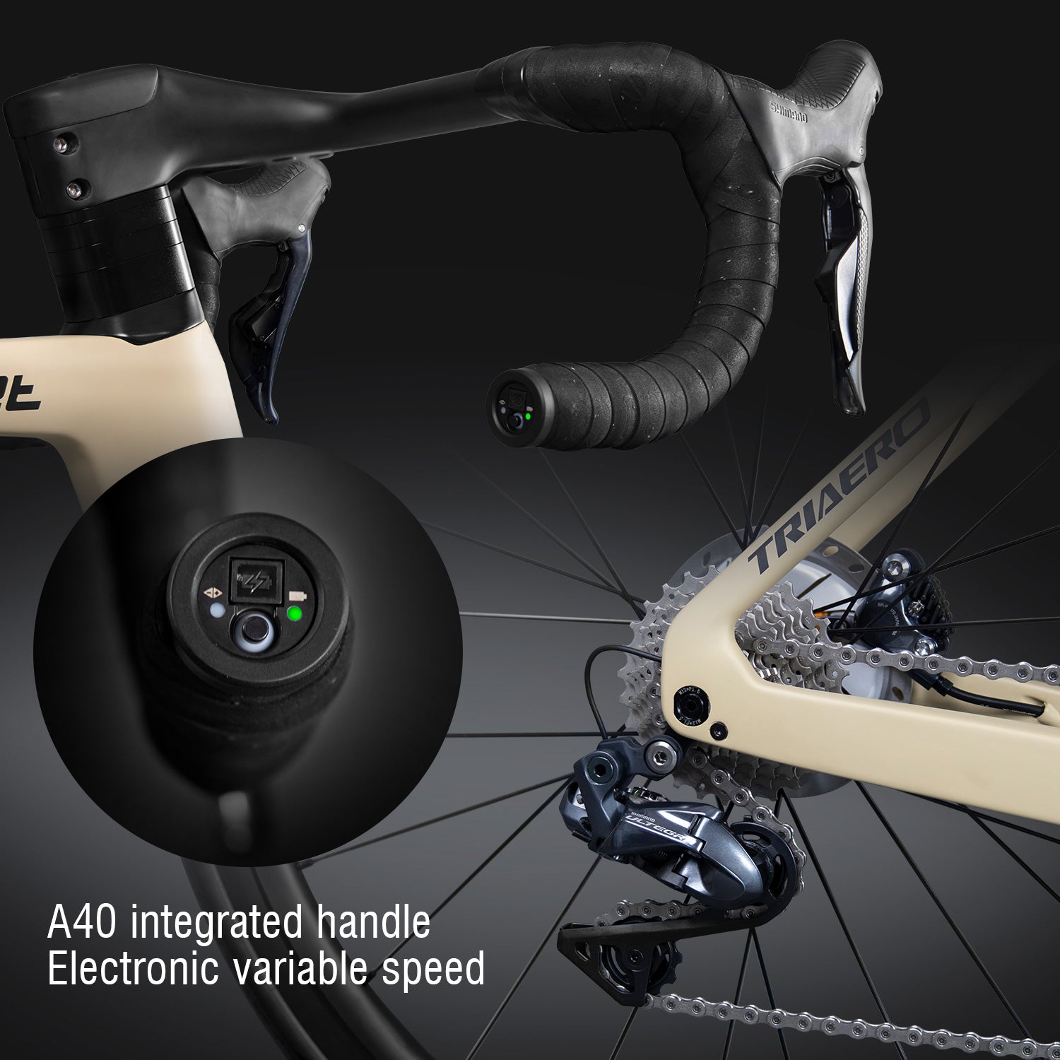 Vélo de route AERO en carbone A9 (Shimano 8070)